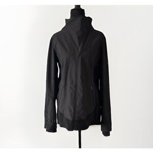 Lululemon Run Draft Dodger Jacket Black Size 10 Athleisure Gym Workout Thumbhole